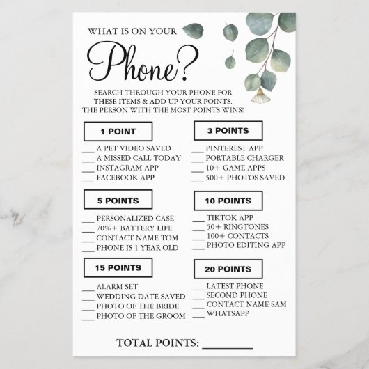 Eucalyptus Wat is er op je eigen telefoon Shower-s Flyer (Voorkant)