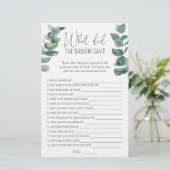 Eucalyptus - Wat zei de bruidegom tegen het bruids (Staand voorkant)