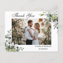 Eucalyptus Watercolor Bedankje FOTO Ansichtkaart Briefkaart