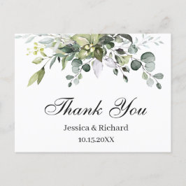 Eucalyptus Watercolor Bedankkaart Briefkaart