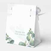 Eucalyptus Watercolor Botanische Bruidsborrel Bedankdoosjes (Achterkant)