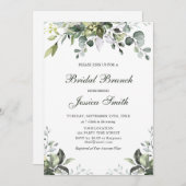 Eucalyptus Watercolor Bridal Brunch Invitation (Devant / Derrière)