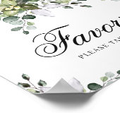 Eucalyptus Watercolor Favor Poster Bord (Hoek)
