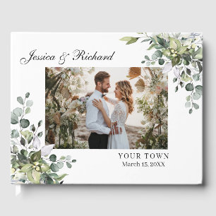 Eucalyptus Watercolor Mariage PHOTO Livre d'or