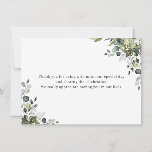 Eucalyptus Waterverf Bedankt voor je FOTO-kaart (Achterkant)