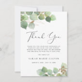 Eucalyptus Waterverf begrafenis Bedankkaart (Voorkant)