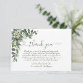 Eucalyptus-Waterverf begrafenis bij het houden van Bedankkaart (Staand voorkant)