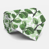 Eucalyptus waterverf bladeren stropdas (Opgerold)