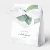 Eucalyptus Waterverf Botanisch Vrijgezellenfeest Bedankdoosjes (Voorkant Zijde)