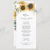 Eucalyptus Waterverf botanische bruiloft Menu (Voorkant / Achterkant)