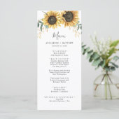 Eucalyptus Waterverf botanische bruiloft Menu (Staand voorkant)