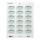 Eucalyptus Waterverf Floral Adres Etiket (Full Sheet)