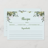 Eucalyptus Waterverf Floral Recipe Card Briefkaart (Voorkant / Achterkant)