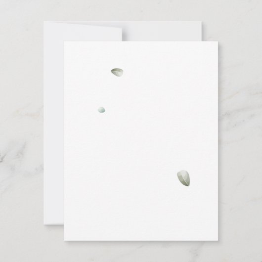 Eucalyptus Waterverf Foliage Script Vrijgezellenfe Kaart (Achterkant)