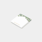 Eucalyptus Waterverf Gold Script Post-it® Notes (Schuin)