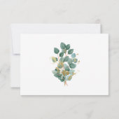 Eucalyptus Waterverf Gouden Bruiloft RSVP Kaart (Achterkant)