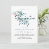 Eucalyptus | Waterverf Green Graduation Party Kaart (Staand voorkant)