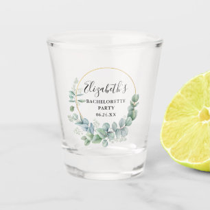 Eucalyptus Waterverf Greenery Bachelorette Shot Glas