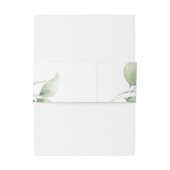 Eucalyptus Waterverf Greenery Wedding Uitnodigingen Wikkel (Achterkant Voorbeeld)