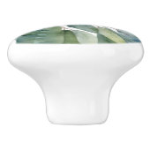Eucalyptus waterverf groen botanisch keramische knop (Zijkant)
