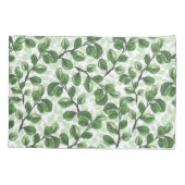 Eucalyptus waterverf groene bladeren kussensloop (Achterkant)