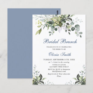 Eucalyptus Waterverf Groene Bruids Brunch Uitnodig Briefkaart