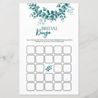 Eucalyptus Waterverf Groene Bruidsdouche Bingo