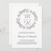 Eucalyptus Waterverf krans bruiloft Kaart (Voorkant / Achterkant)