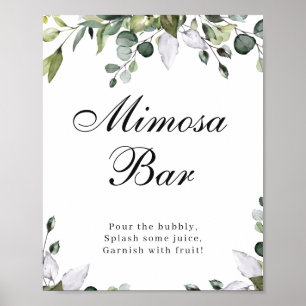 Eucalyptus Waterverf Mimosa Bar, Poster