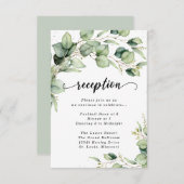 Eucalyptus Waterverf ontvangstbehuizing Kaart (Voorkant / Achterkant)