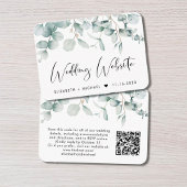 Eucalyptus Waterverf QR Code Weddenschap Website Informatiekaartje