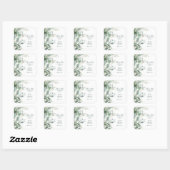 Eucalyptus Waterverf Script Wedding Dank u Fav Vierkante Sticker (Vel)