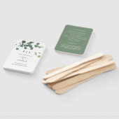 Eucalyptus Waterverf vertrekt huwelijksboekprogram Handwaaier (Niet-gemonteerd)