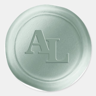 Eucalyptus Wax Seal Monogram Bruiloft Stickers