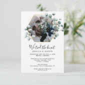 Eucalyptus We Tied The Knot Eloped Aankondiging (Staand voorkant)