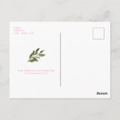 Eucalyptus Weddenroze tekst Sla de datum op Briefkaart (Achterkant)