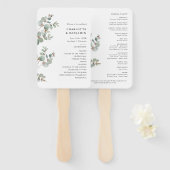 Eucalyptus Weddenschap Handwaaier (Voorkant en achterkant)