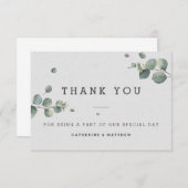 Eucalyptus Weddenschap Hartelijk dank Bedankkaart (Voorkant / Achterkant)