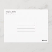 Eucalyptus Weddenschap slaat de datum op Briefkaart (Achterkant)