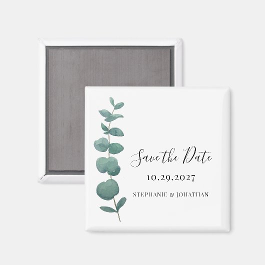 Eucalyptus Weddenschap slaat de datum op Magneet (Voorkant / Achterkant)