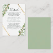 Eucalyptus Weddenschap - Sluitingskaart Informatiekaartje (Voorkant / Achterkant)