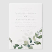 Eucalyptus Weddenschap Vellum Uitnodigingen (Voorkant)