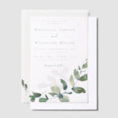 Eucalyptus Weddenschap Vellum Uitnodigingen (Offset)