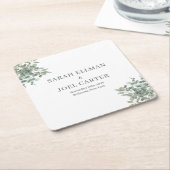 Eucalyptus Weddenschap Vierkante Kartonnen Onderzetter (Schuin)