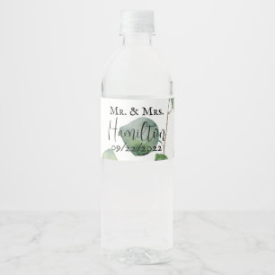 Eucalyptus Weddenschap Water Flaceletiket Waterfles Etiket