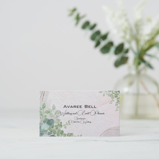 Eucalyptus Wedding and Event Planner Visitekaartje (Staand voorkant)