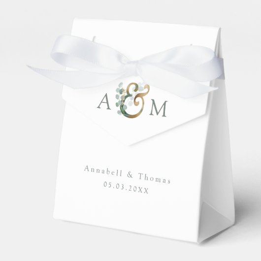 Eucalyptus Wedding Box Geschenkschachtel Bedankdoosjes (Voorkant Zijde)