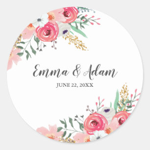 Eucalyptus Wedding Envelope Seal Elegant Sticker