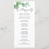 Eucalyptus Wedding | Greenery Botanical Ceremony Programma (Achterkant)