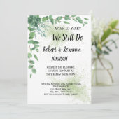 Eucalyptus Wedding Jubileum Renewal Vows Kaart (Staand voorkant)